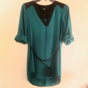 XS Turquoise IZ Byer Dress Shirt